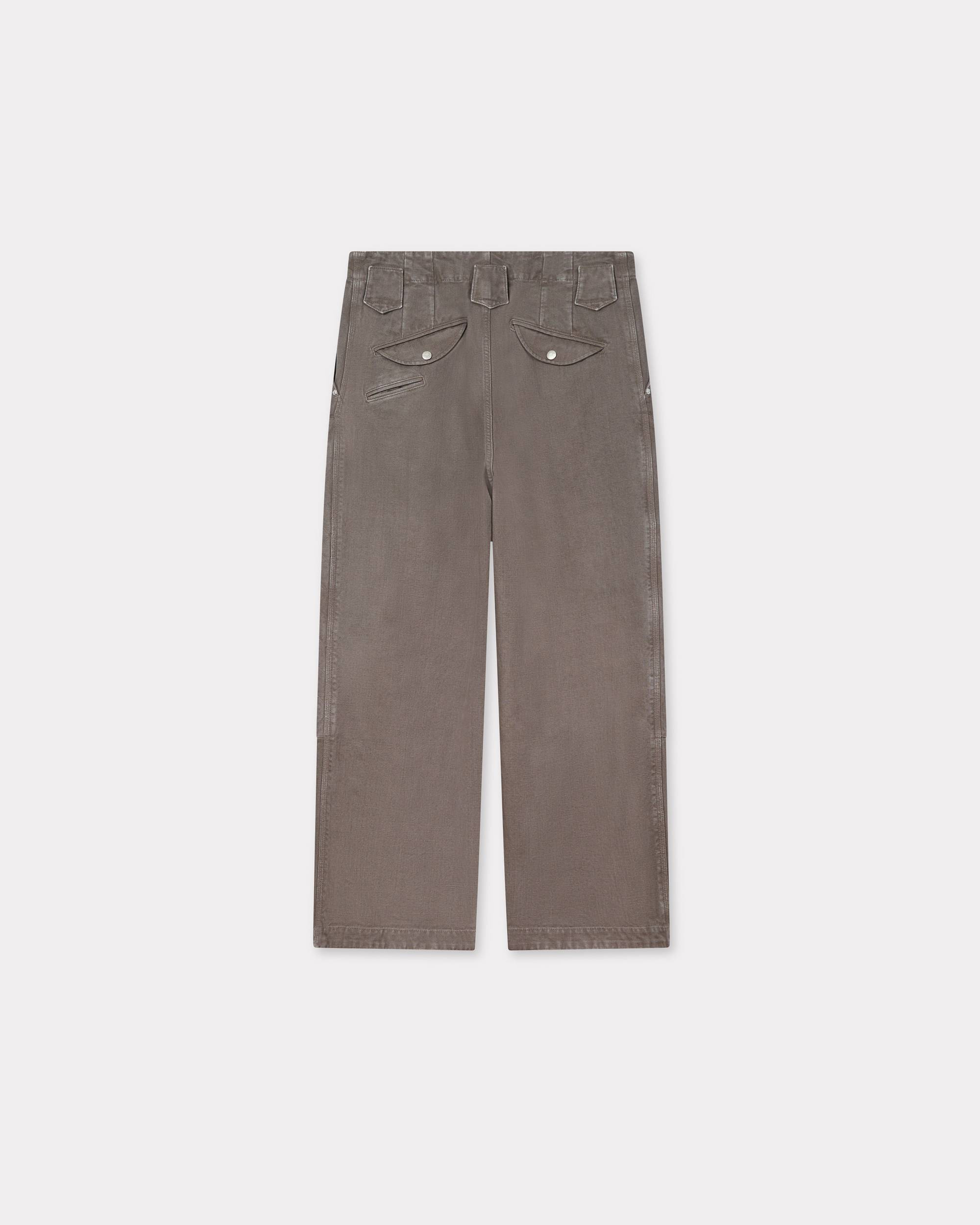 'KENZO Weave' double knee pants in washed cotton - 2