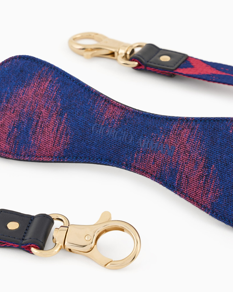 GIORGIO ARMANI Poldo x Giorgio Armani leash in Ikat jacquard and leather outlook