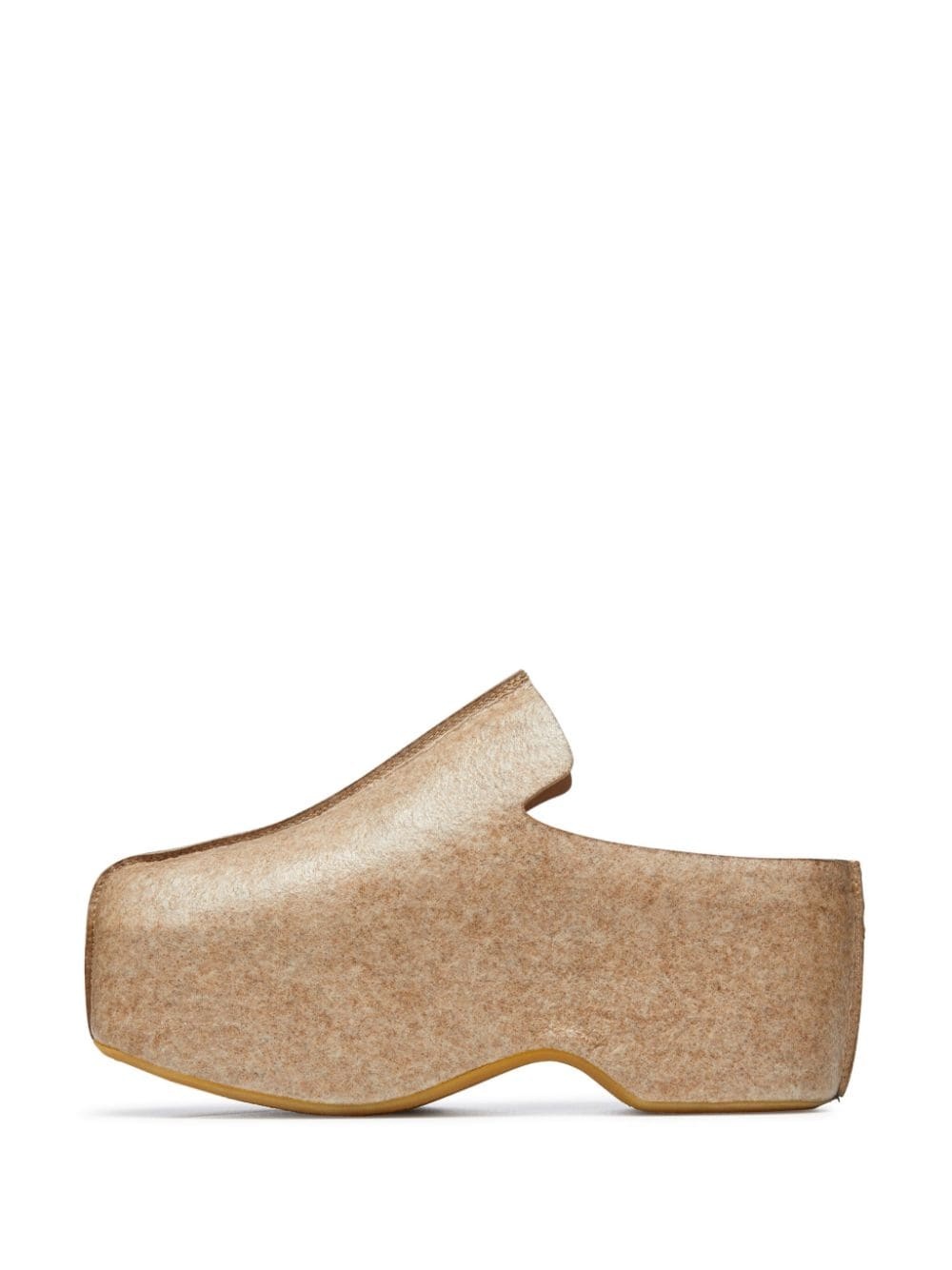 leather platform clogs - 4