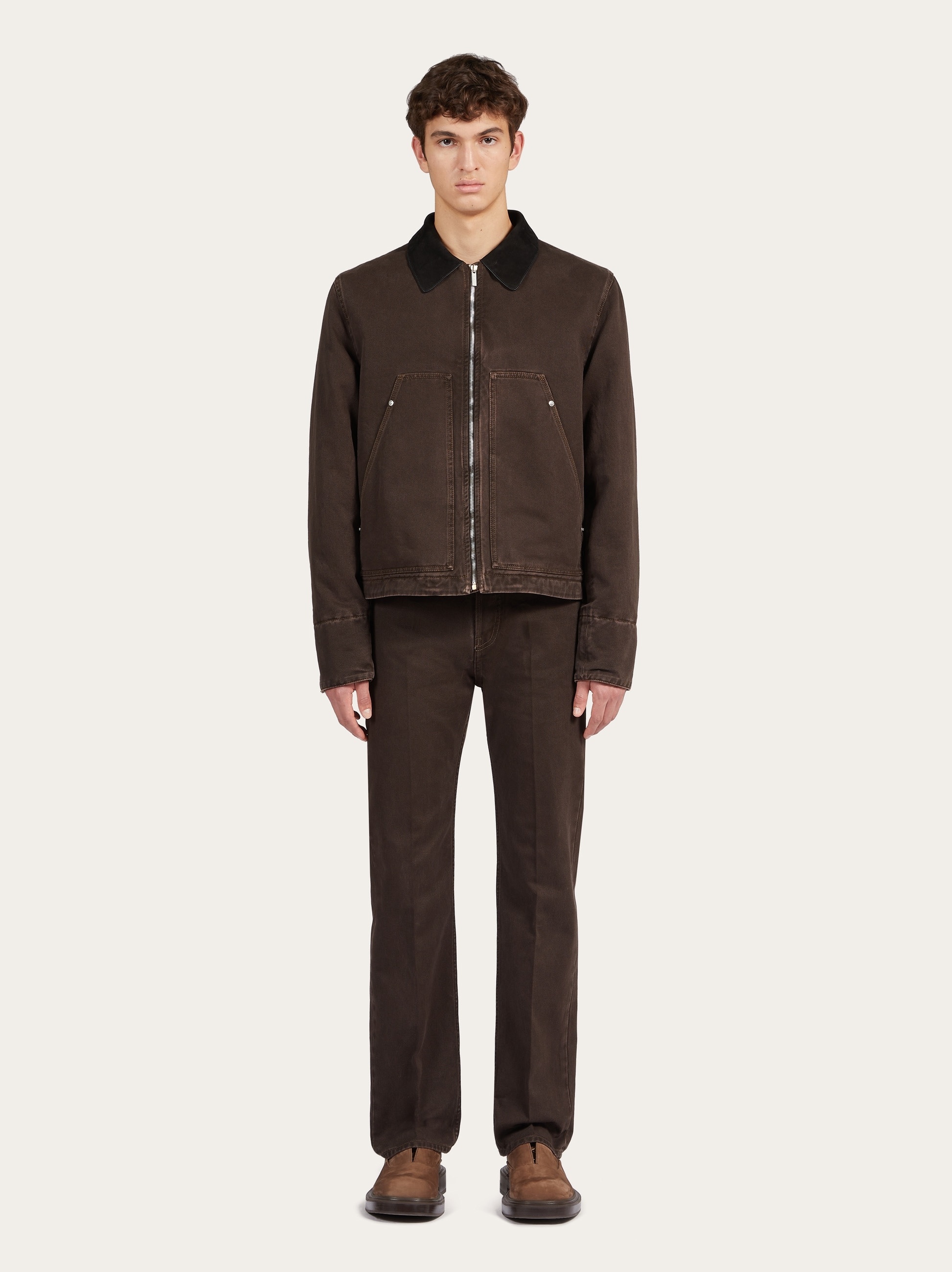 Washed five pocket trouser - 6