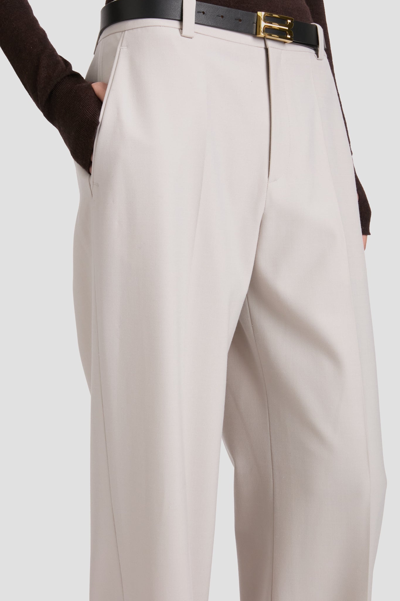 Classic Straight Leg Trouser In Pumice - 4