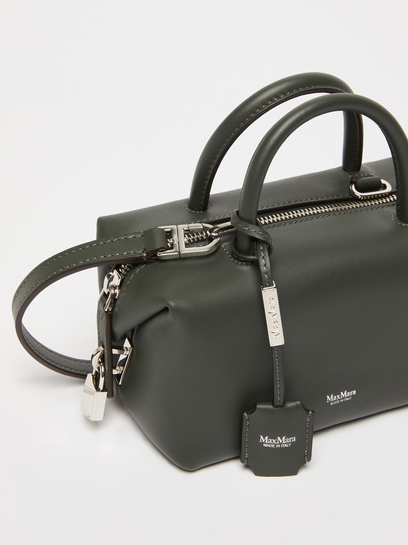 HOLDALLS Small shiny leather satchel bag 5