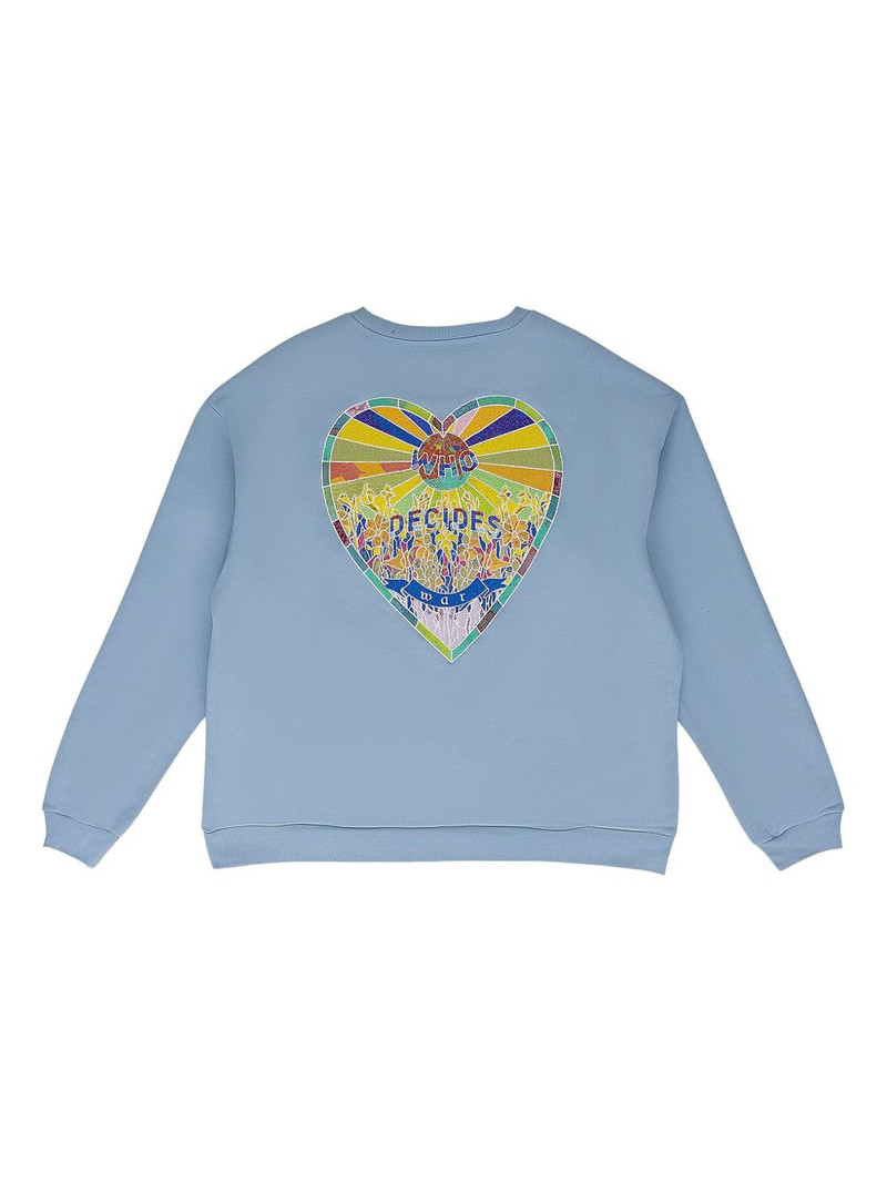 WHO DECIDES WAR graphic-print sweatshirt outlook