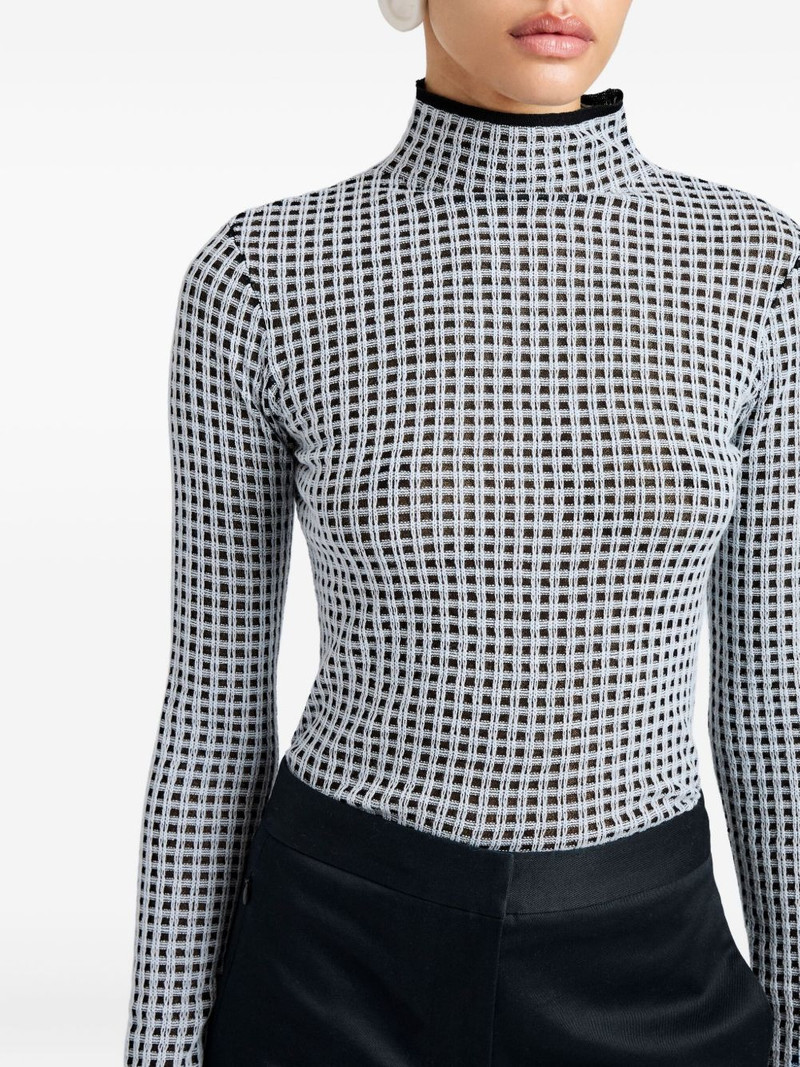 Zella check high-neck top 5
