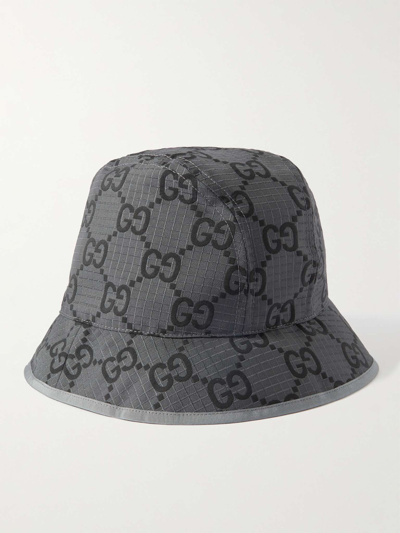 Logo-Jacquard Ripstop Bucket Hat 3