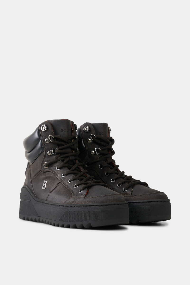 Bucharest high-top sneakers in Chocolate 3