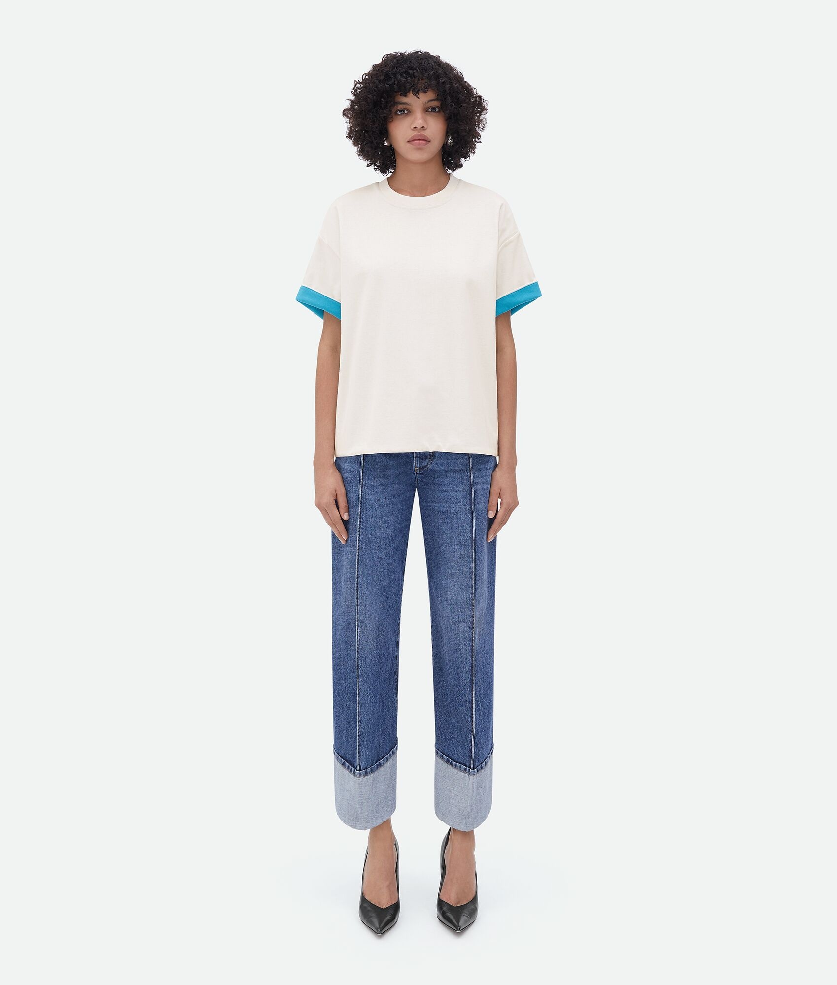 double layered cotton jersey t-shirt - 1