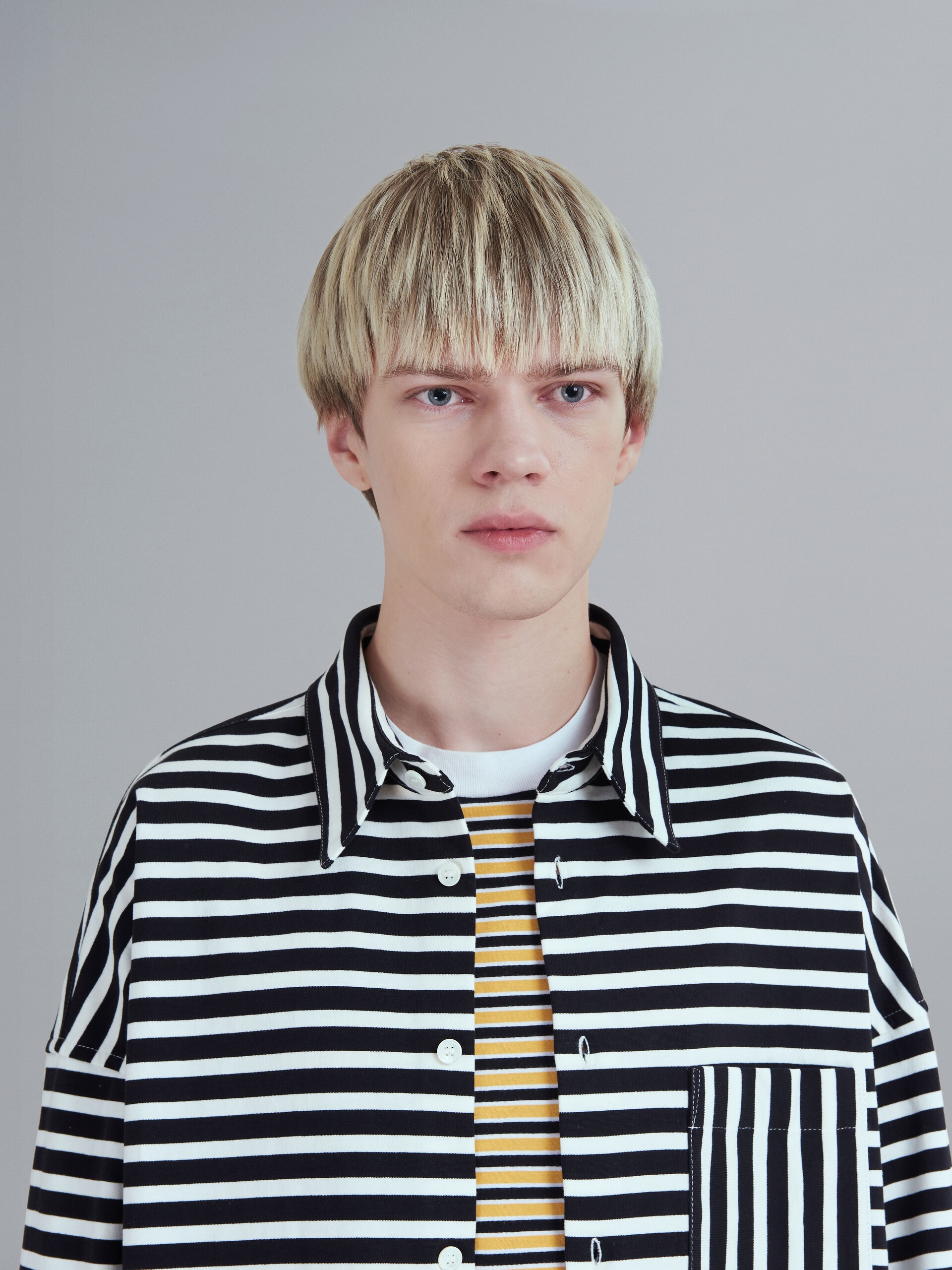COMPACT STRIPED JERSEY SHIRT - 4