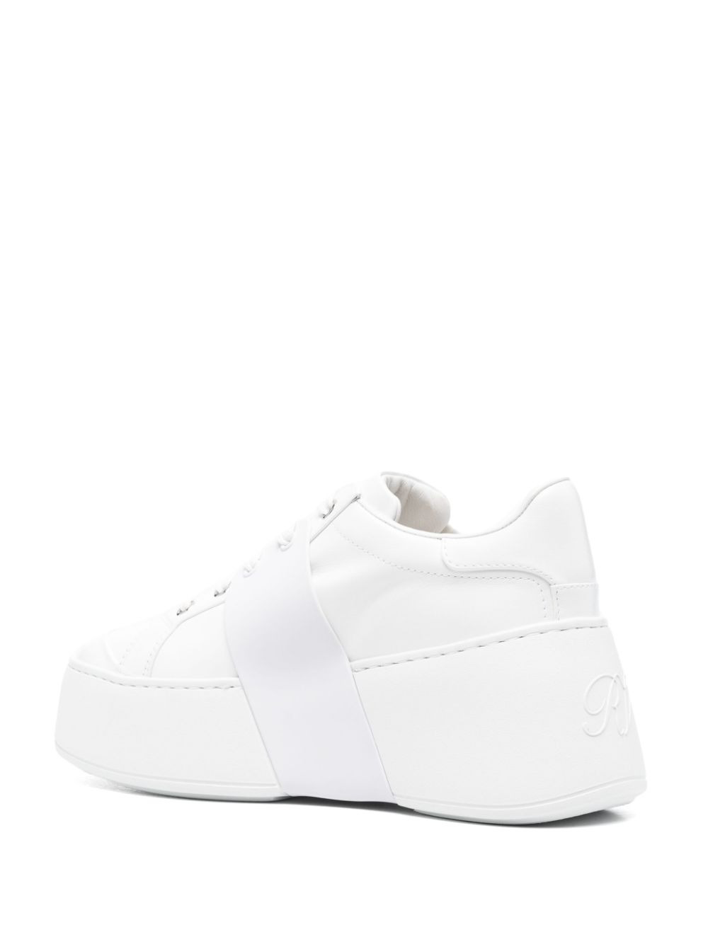 Roger Vivier Women Viv Skate High Strass Leather Sneakers - 4