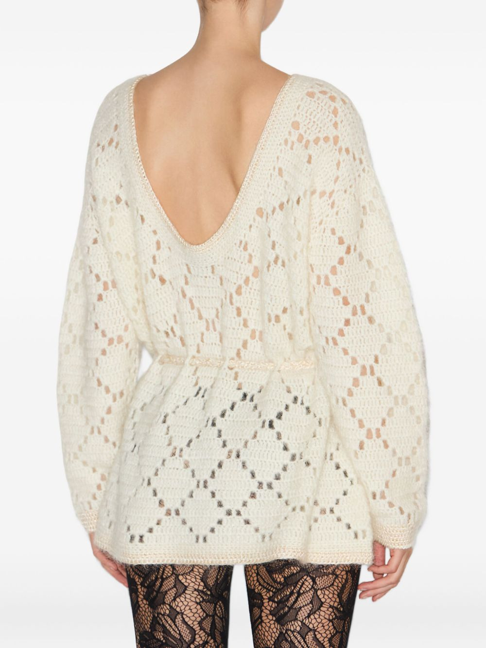 Merida diamond-pattern pullover - 4
