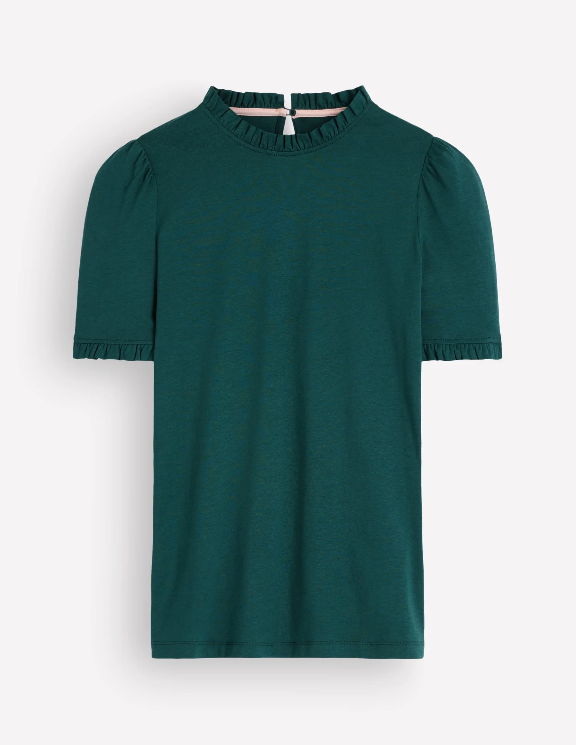 Supersoft Frill Detail T-shirt-Sea Moss - 1