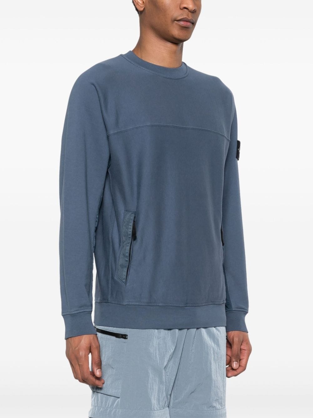 Compass-badge cotton sweatshirt - 3