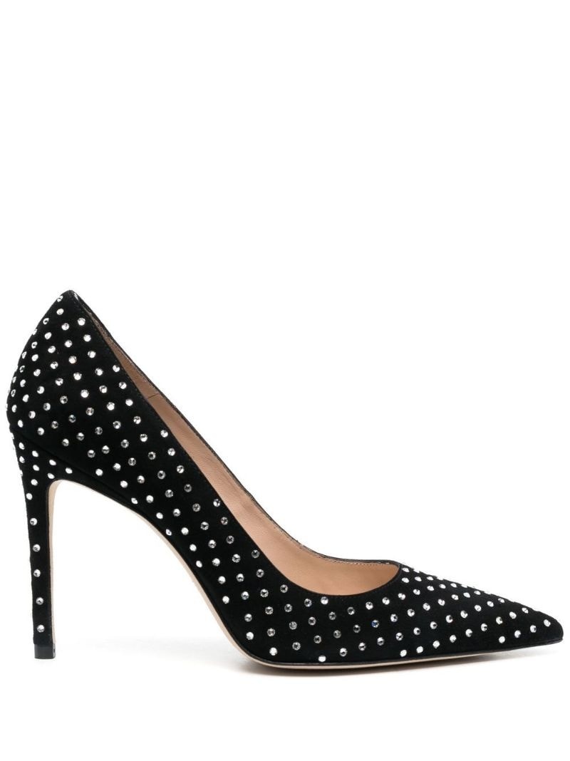 crystal-embellished 100mm pumps - 1