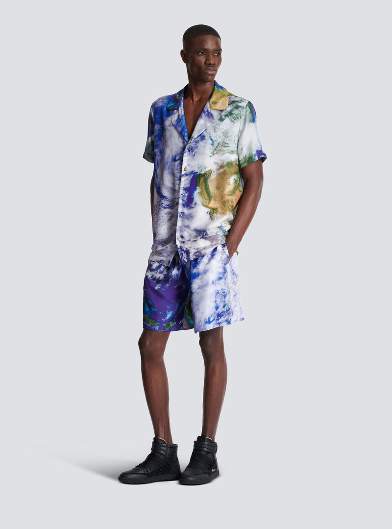 Balmain Pyjama shirt with Earth print outlook