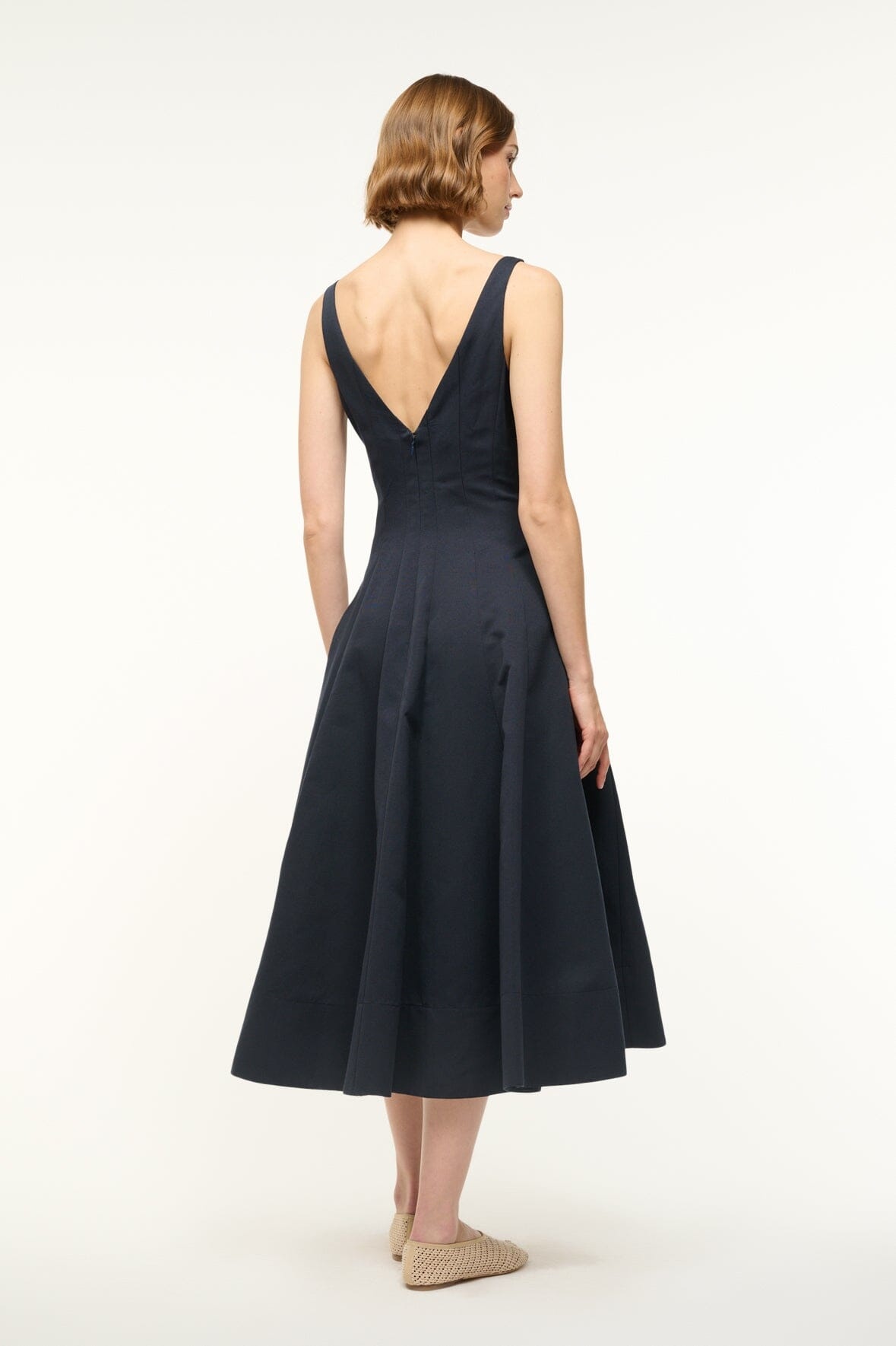 STAUD MARIETA DRESS NAVY - 6