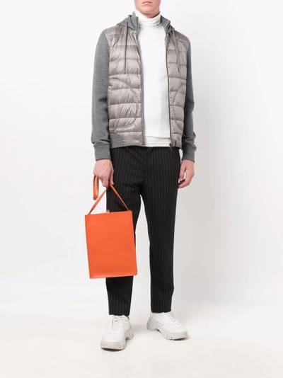 Herno contrast-panel hooded down jacket outlook