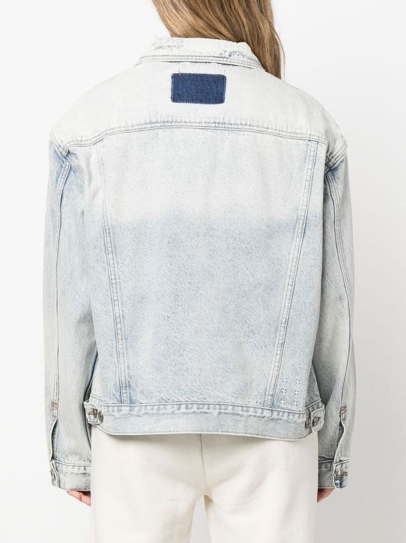 oversized-cut denim jacket - 4