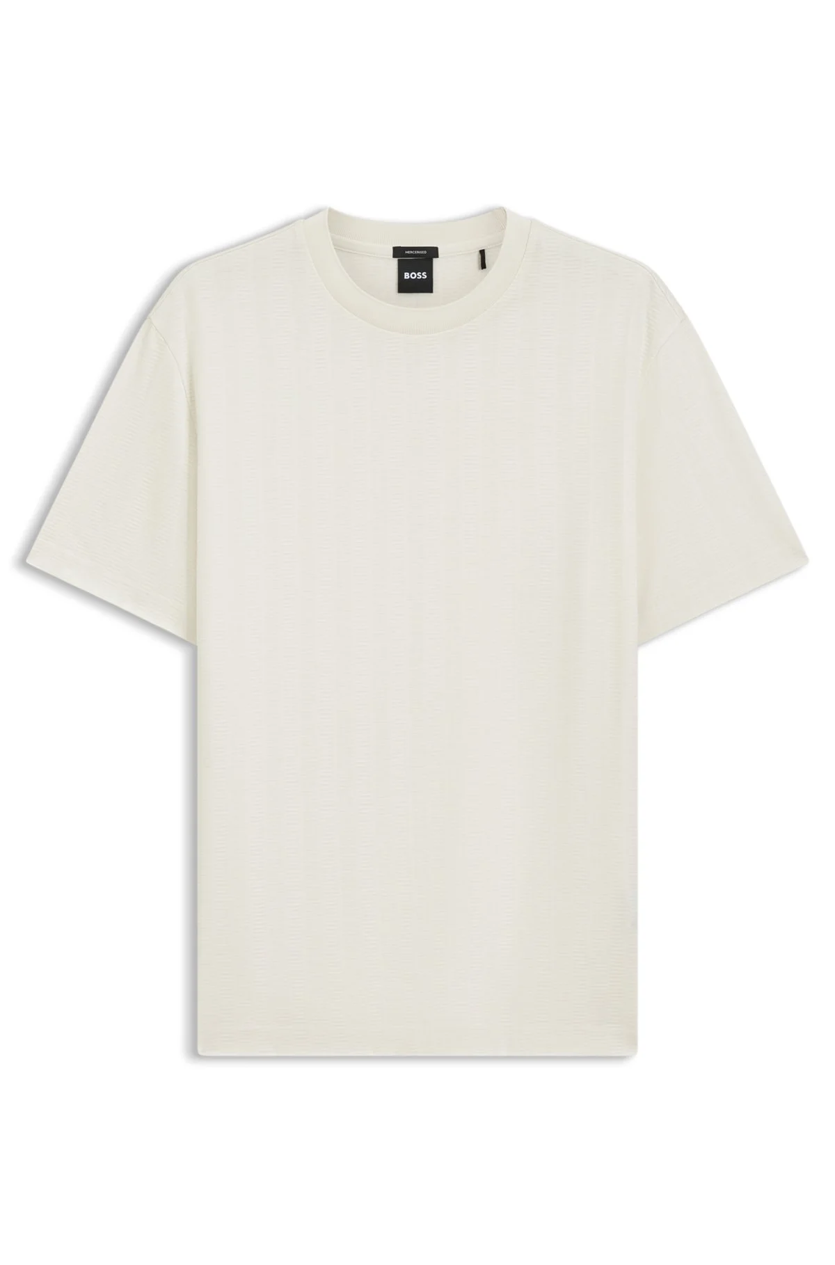 REGULAR-FIT T-SHIRT IN COTTON WITH RAISED JACQUARD STRUCTURE - 1