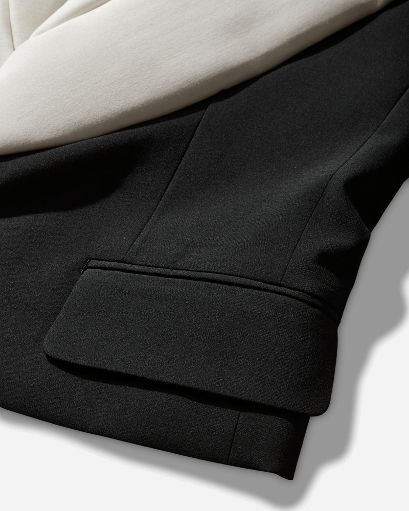 Men's Double-Lapels Blazer Black / Natural 4