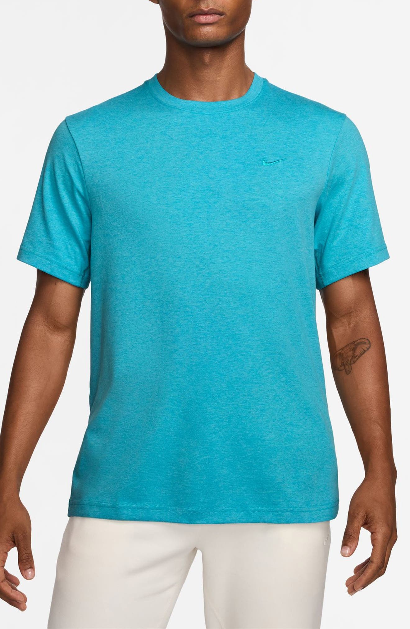 Nike Primary Training Dri-FIT Short Sleeve T-Shirt in Dusty Cactus/Heather at Nordstrom - 1