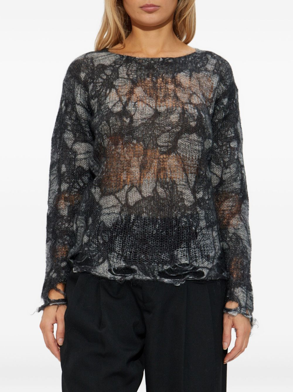 open-knit sweater - 3