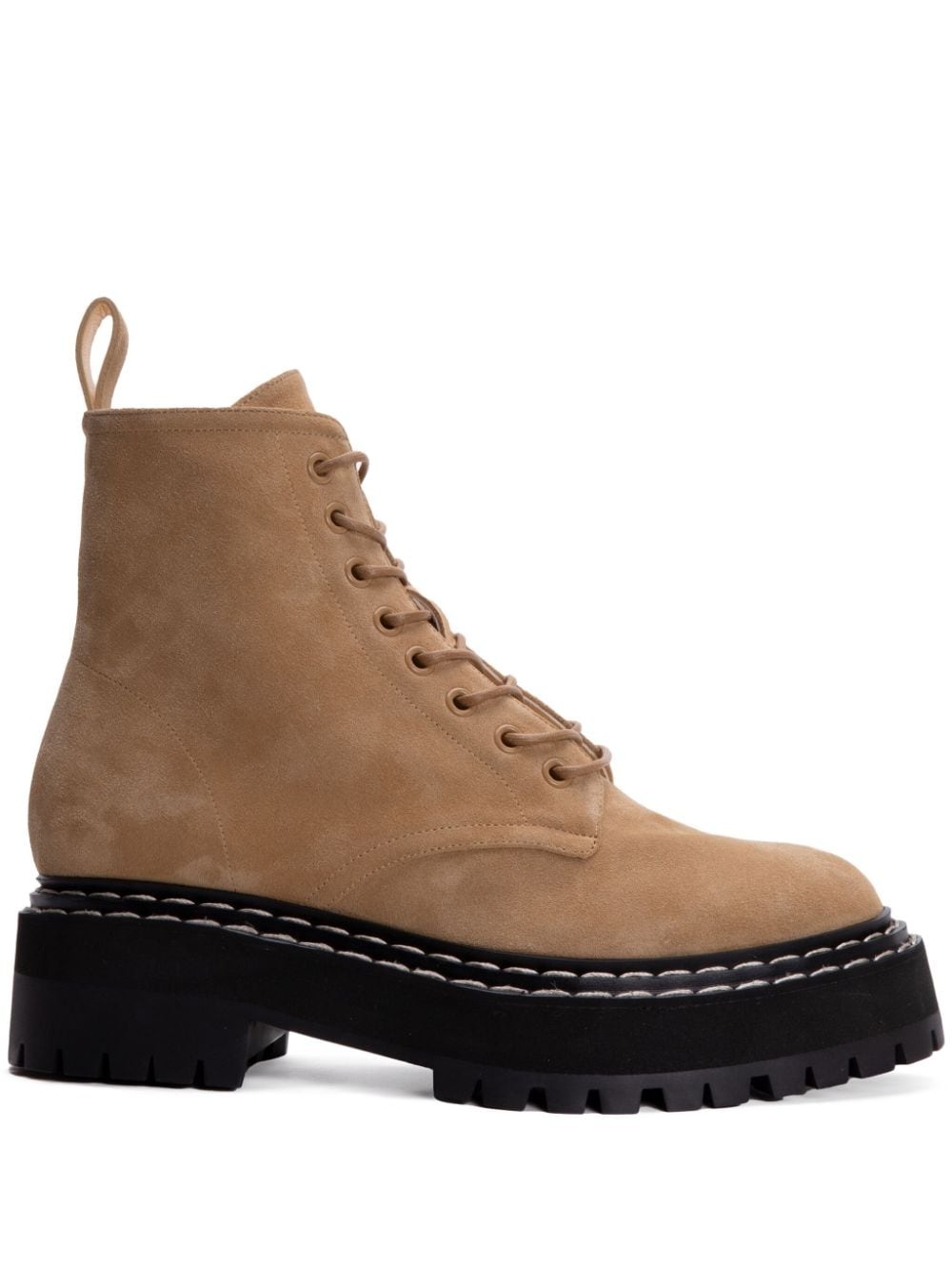 suede lace-up boots - 1