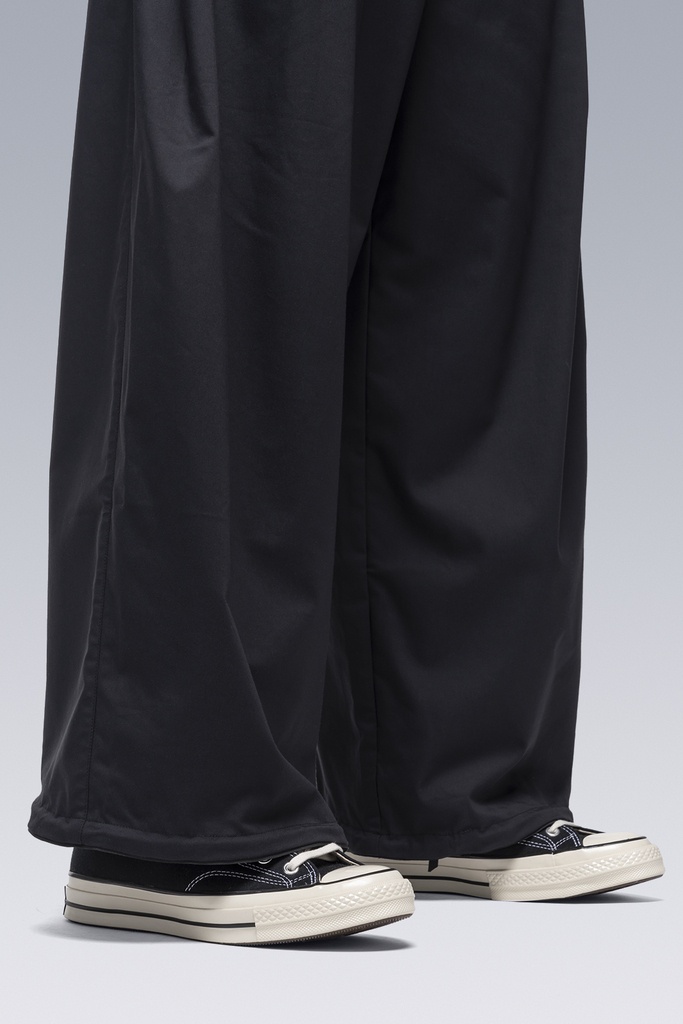 P48-CH Micro Twill Pleated Trouser Black - 24
