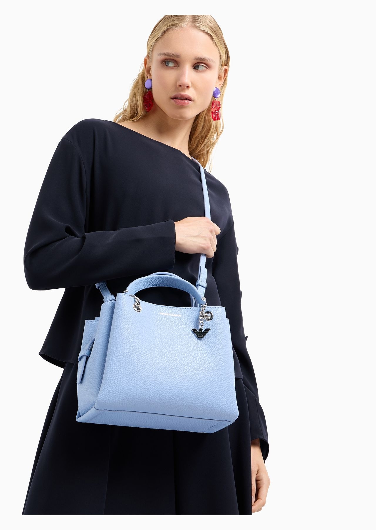 Palmellato leather-effect handbag with eagle charm - 13