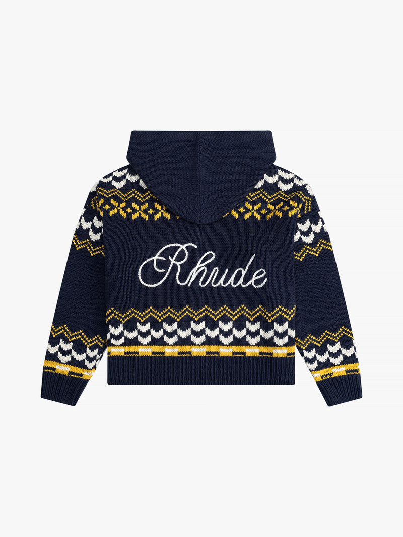 Rhude RHUDE PALMA KNIT ZIP-UP outlook