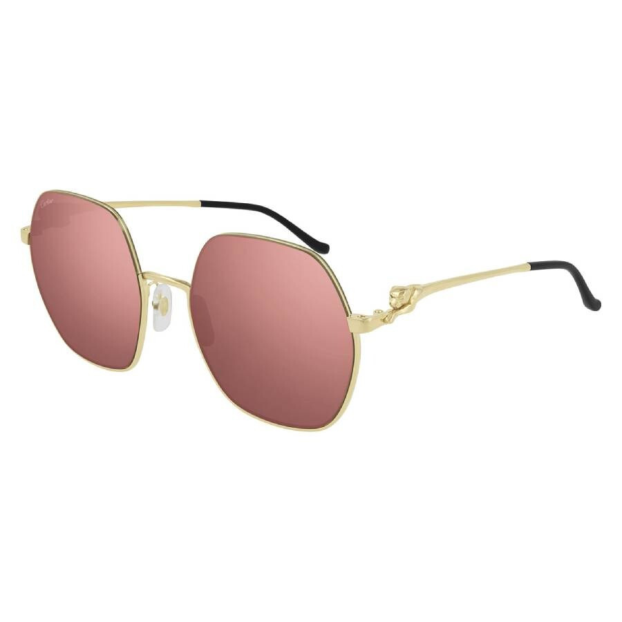 Cartier Panthere de Cartier Red Geometric Ladies Sunglasses CT0267S 003 58 - 2