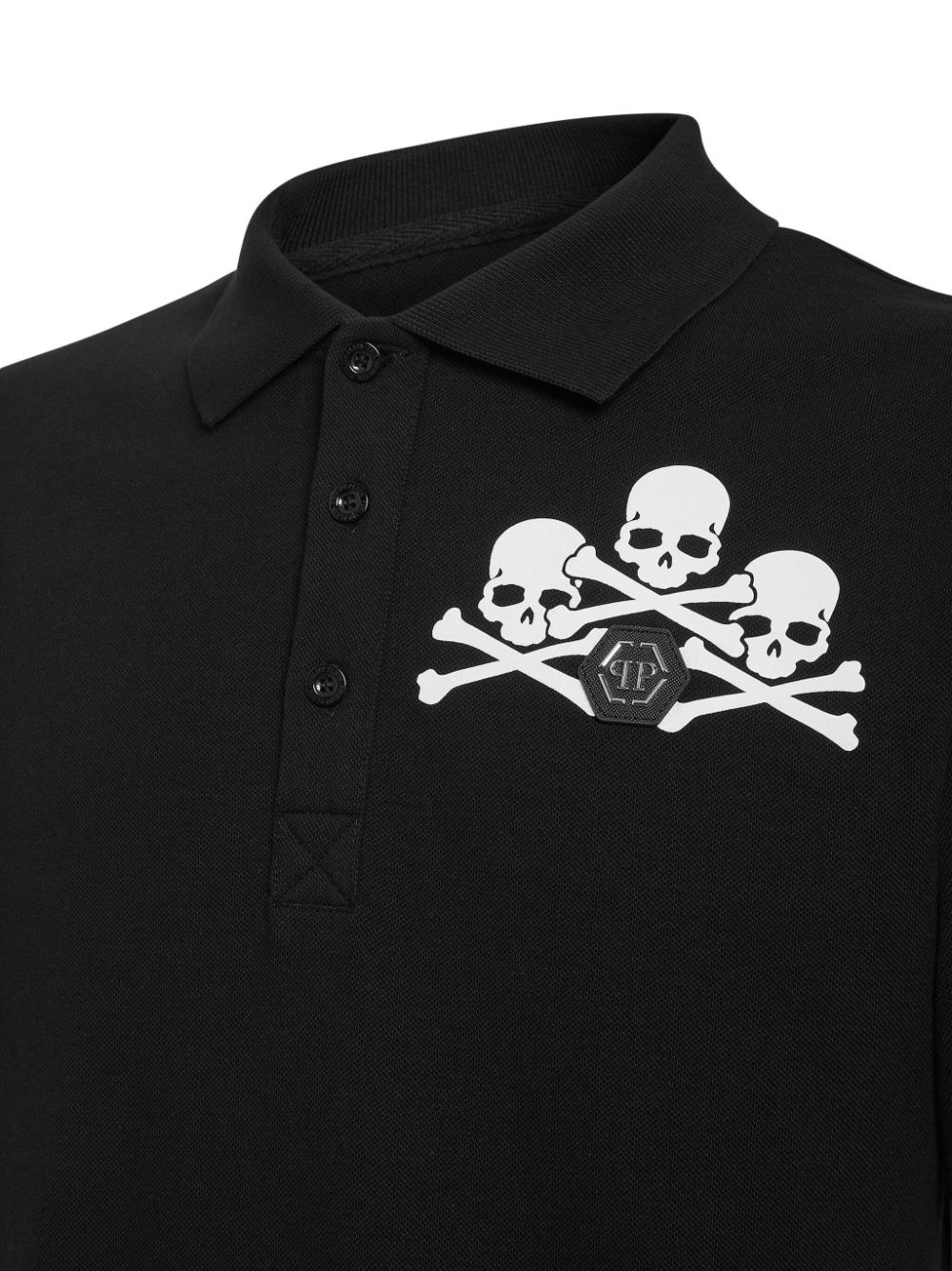 skull logo polo shirt - 3