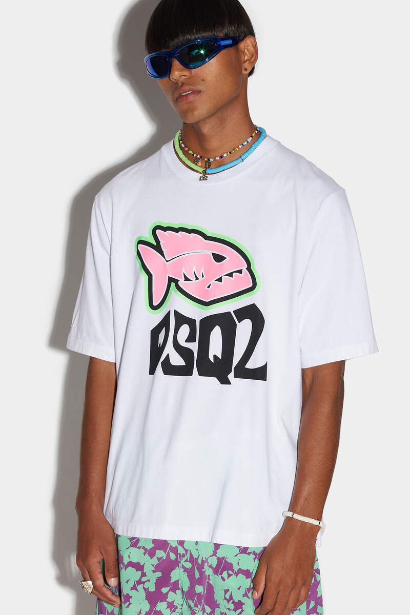 DSQ2 FISH SKATER T-SHIRT - 1