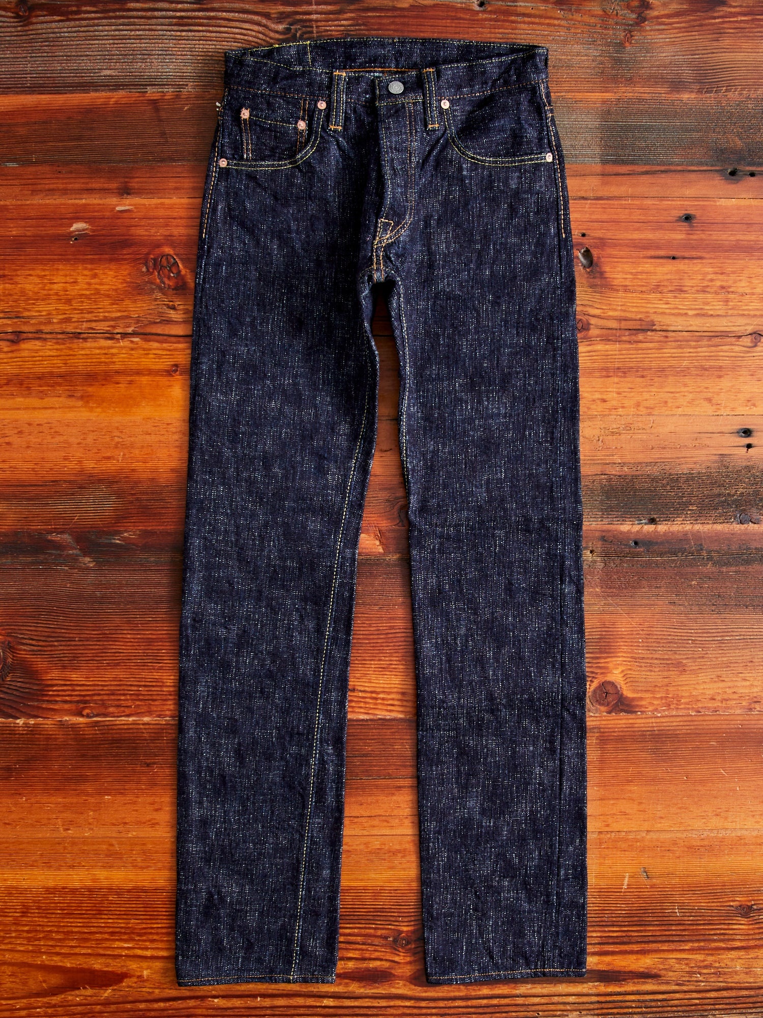 D1879S Natural Indigo x Kakishibu 15oz Aishibuzome Dyed Selvedge