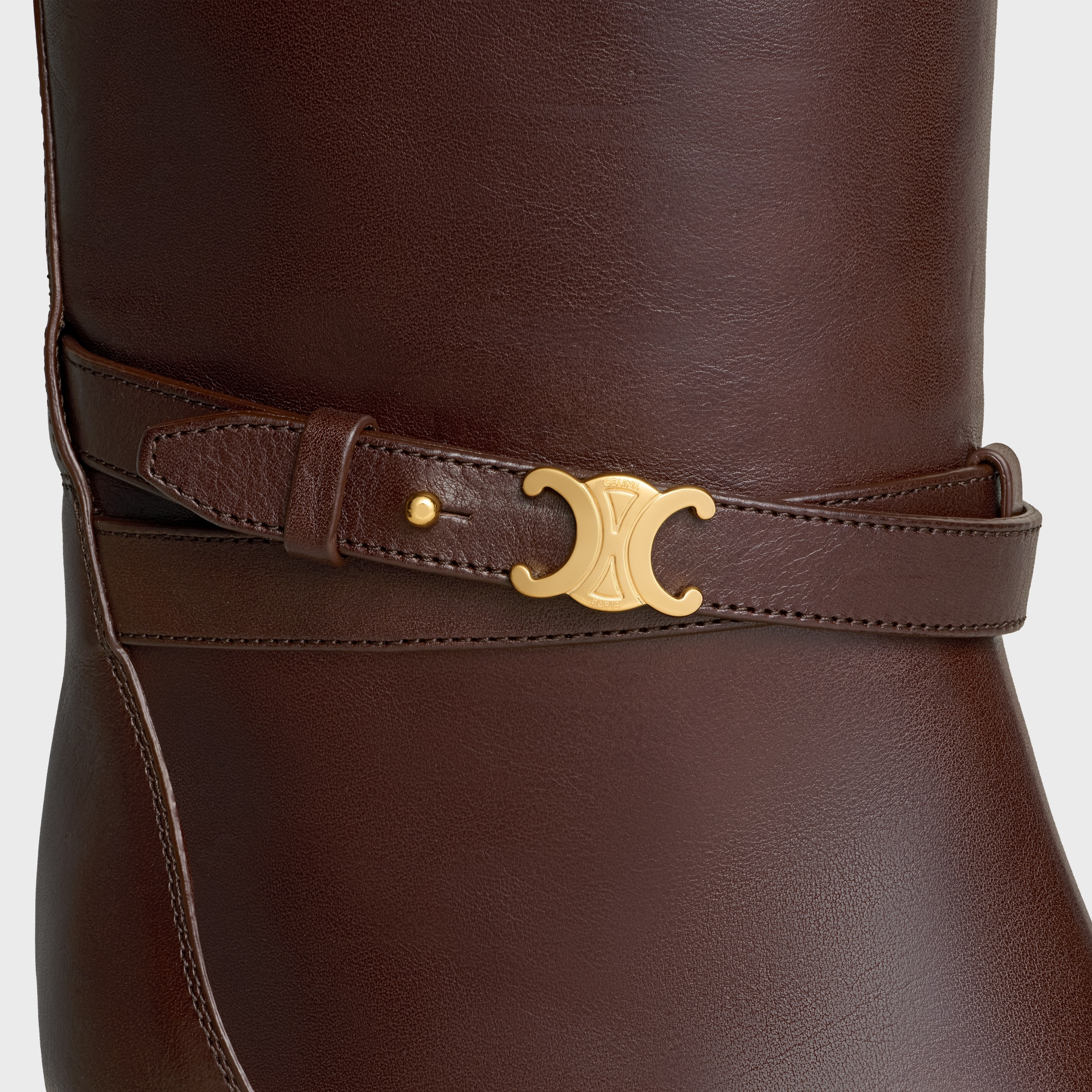 CELINE GARANCE TRIOMPHE STRAP HIGH BOOT IN CALFSKIN - 5