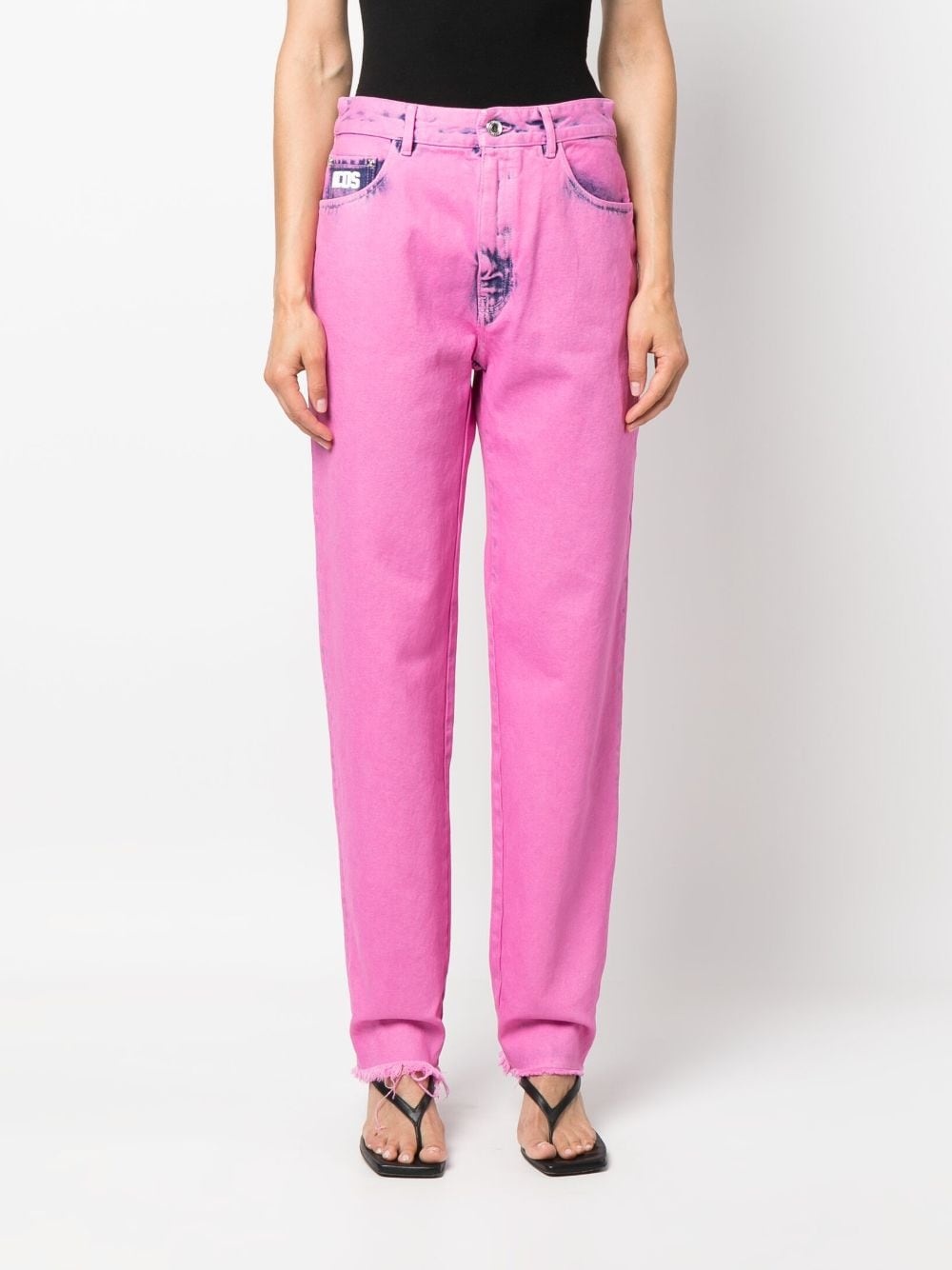 Bling logo-embellishment jeans - 3