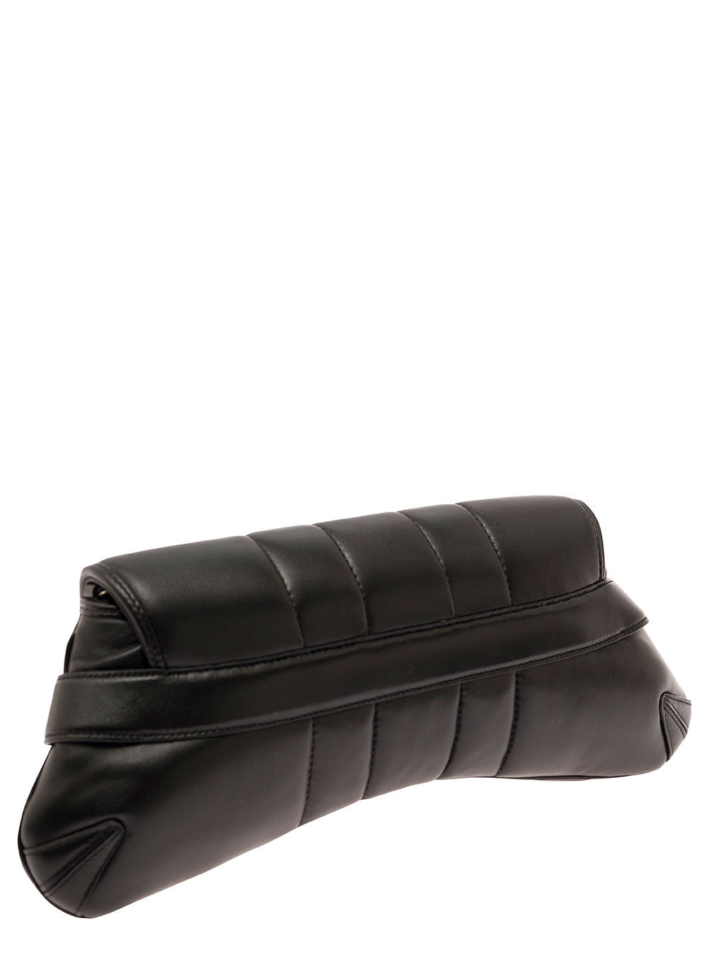 Gucci Women 'Medium Gucci Horsebit' Black Shoulder Bag With Maxi Horsebit In Leather Woman - 2