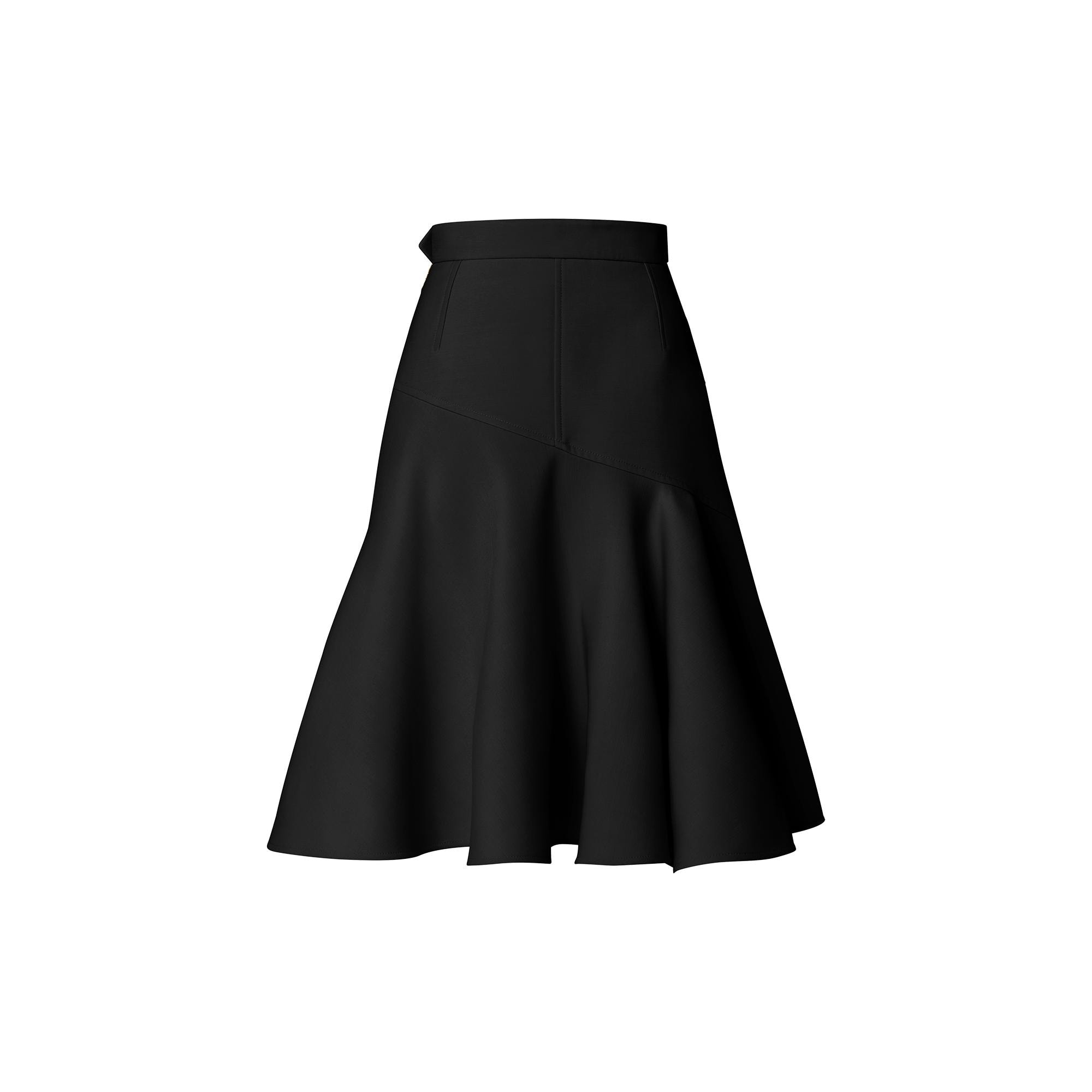 Asymmetrical Flounce Skirt - 3