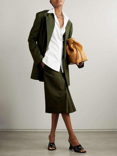 Dries Van Noten Metallic cotton-blend jacquard midi skirt outlook