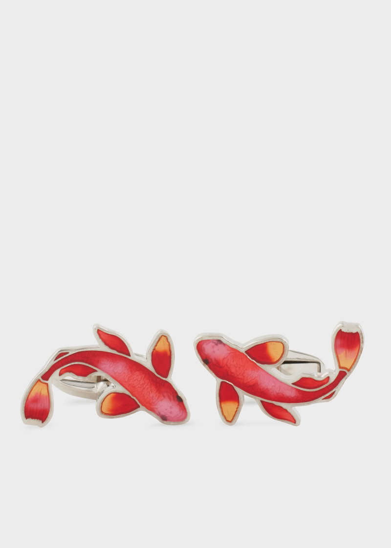 Red Koi Carp Cufflinks 1