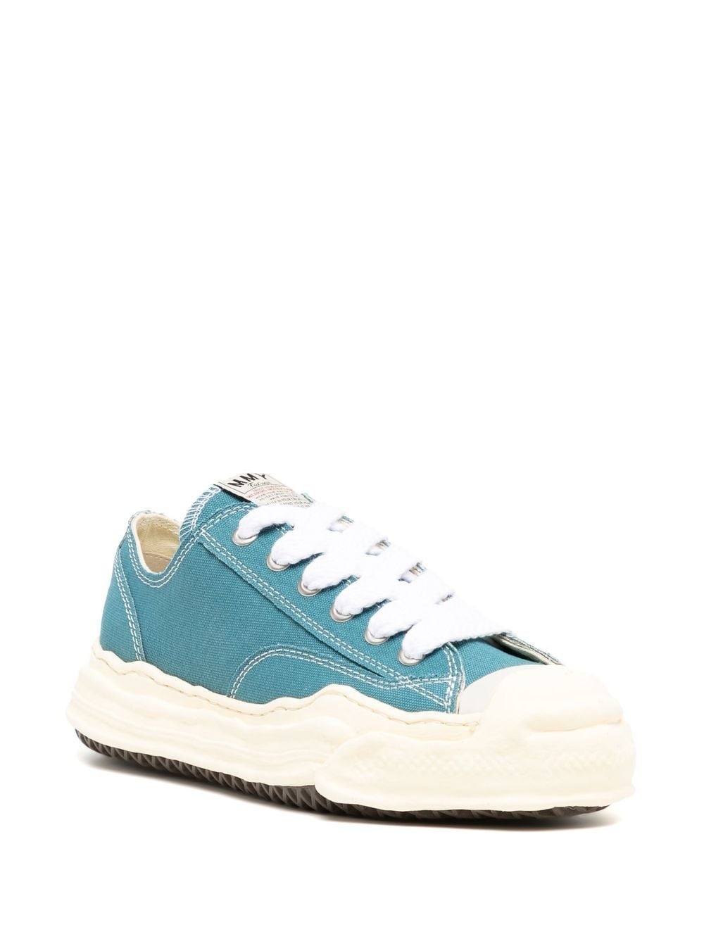 low-top canvas sneakers - 2