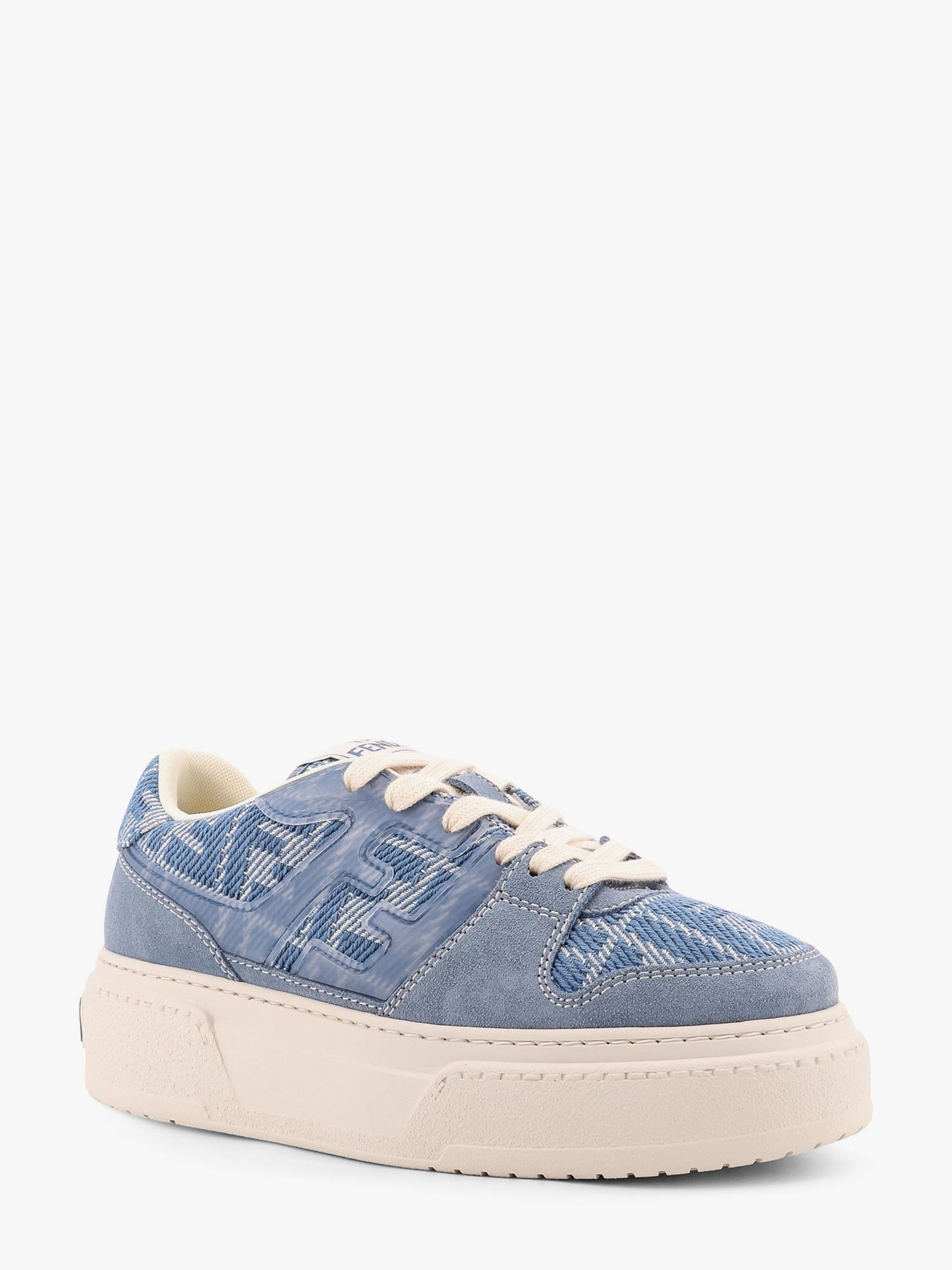 Fendi Match Canvas And Suede Low-Top Sneakers - 2