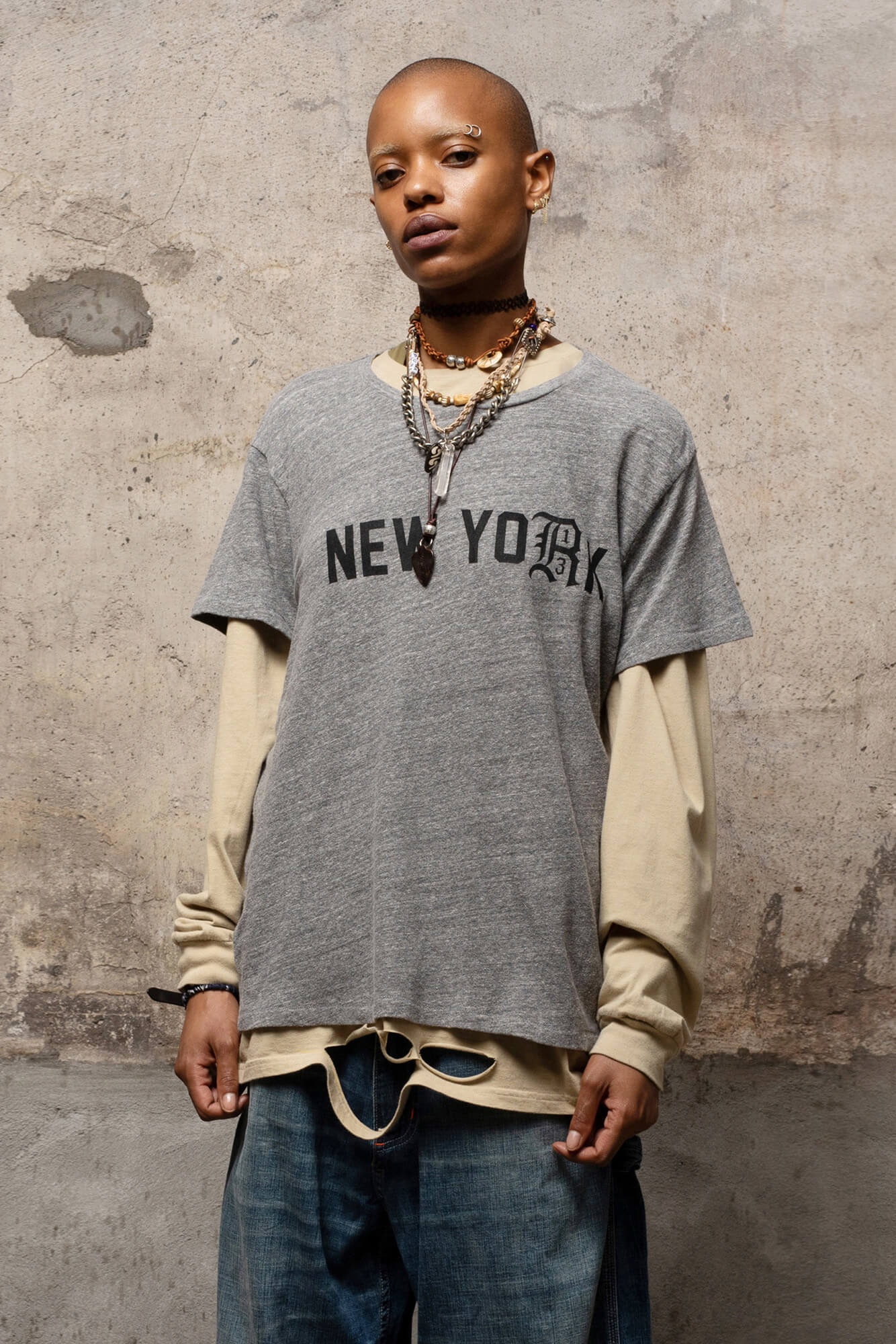 NEW YORK 13 BOY T - HEATHER GREY - 1
