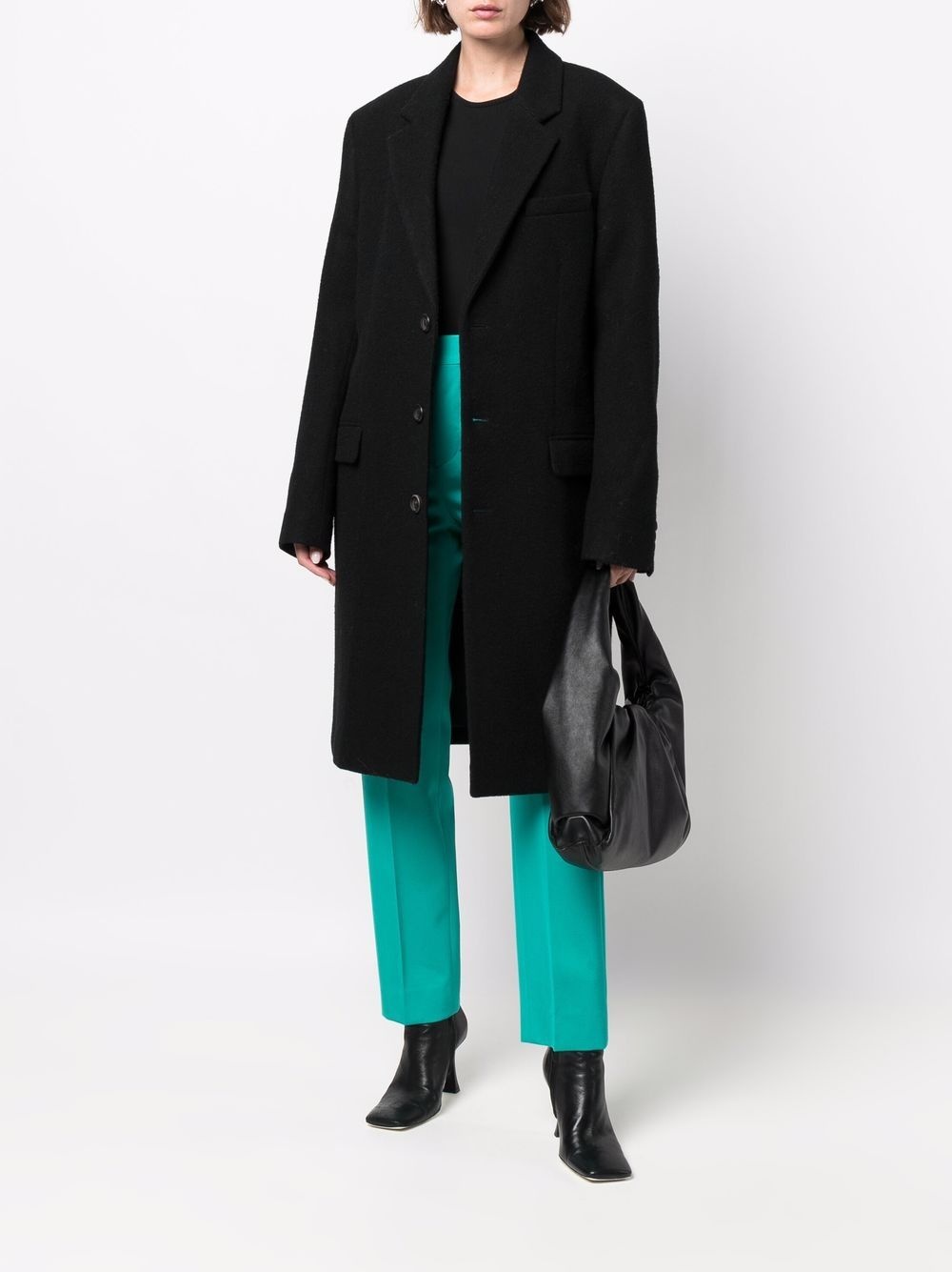 single-breasted  wool coat - 2