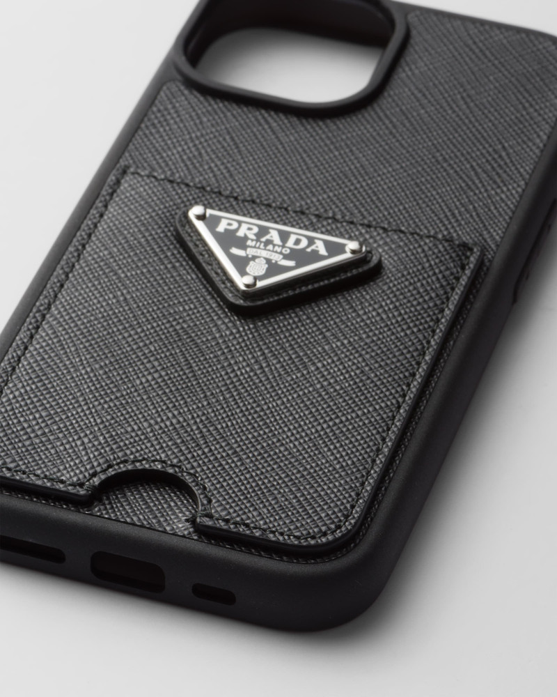 Prada Saffiano leather cover for iPhone 15 outlook