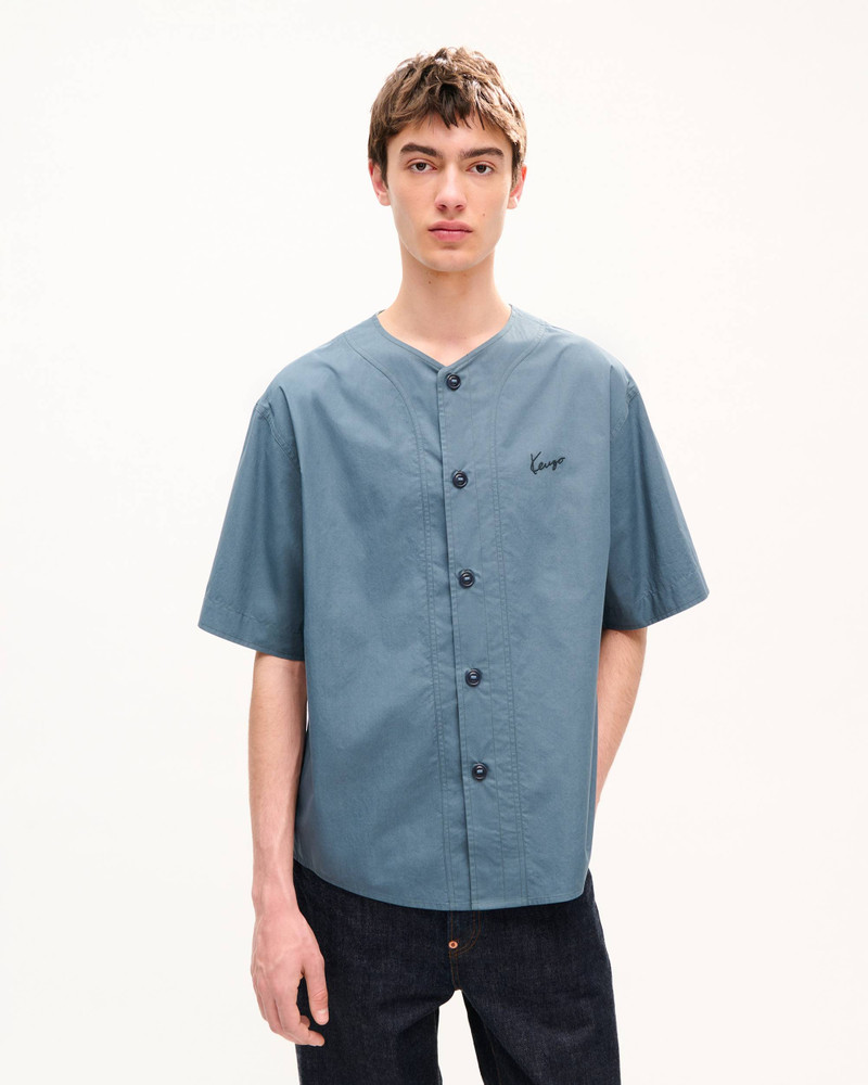 KENZO 'KENZO Signature' baseball short sleeve shirt in cotton poplin outlook