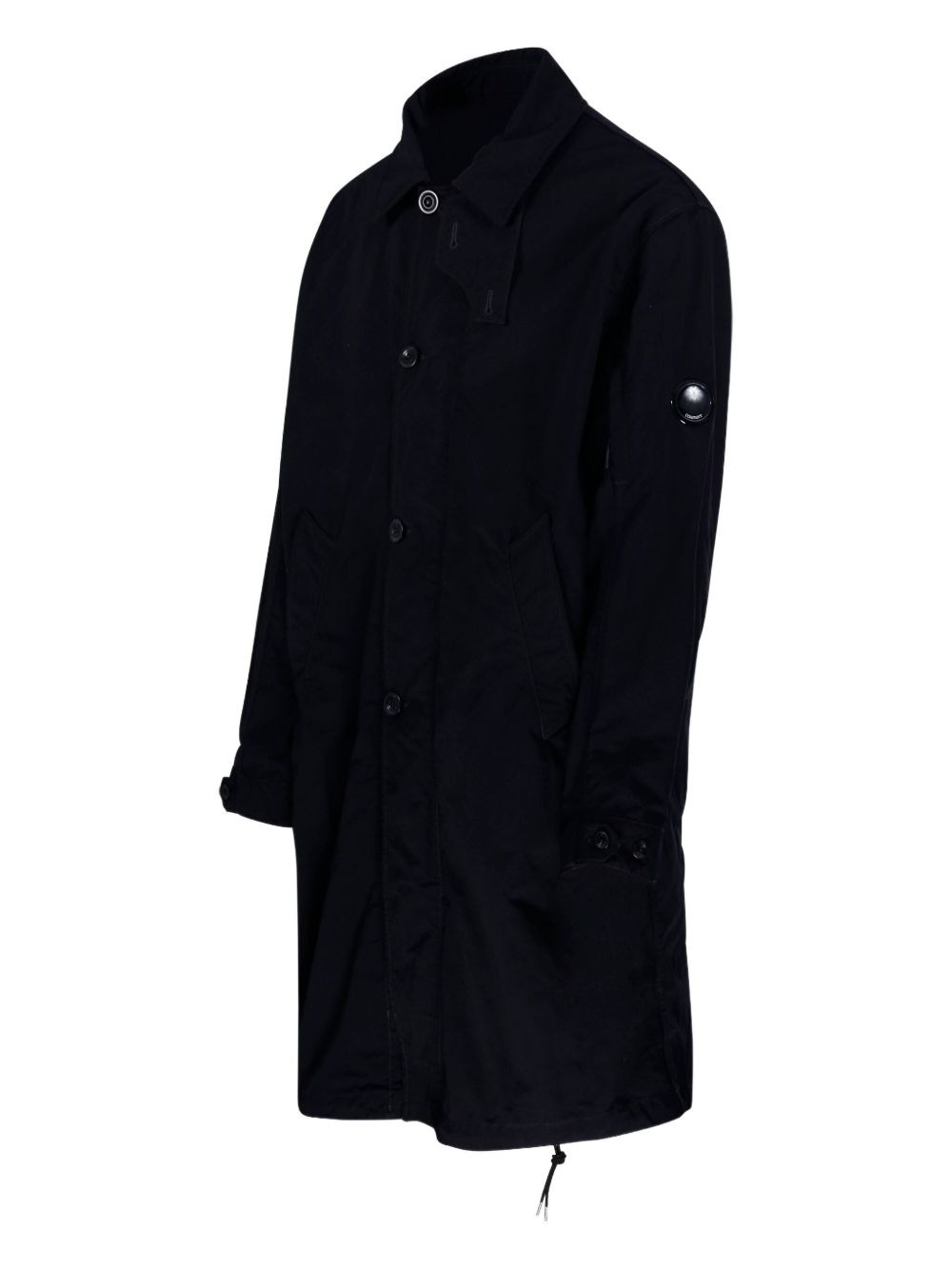 button-fastening Lens-detail coat - 3