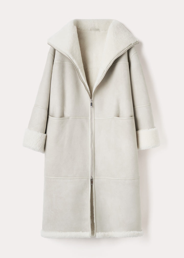 Signature shearling coat macadamia - 7