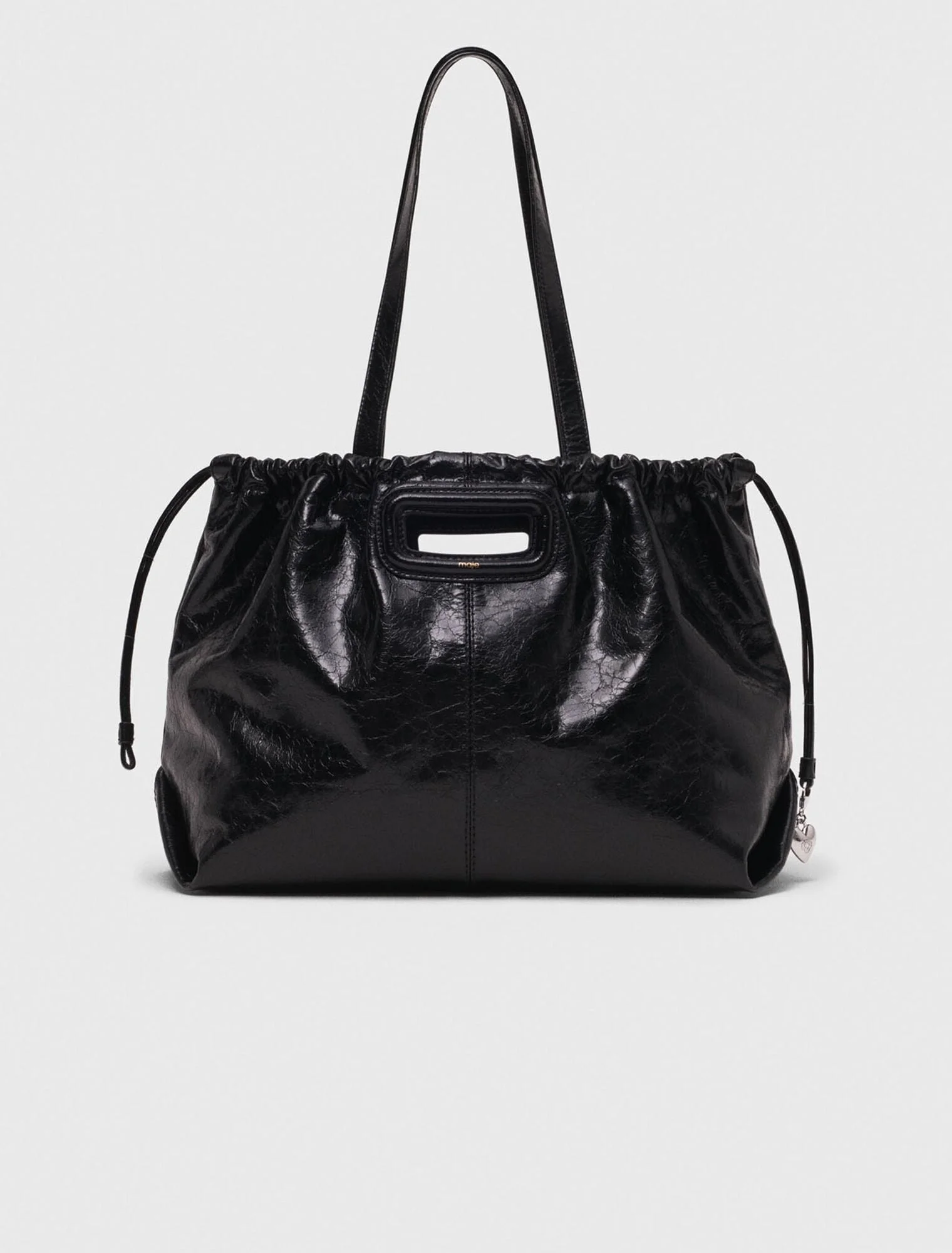 Crackled leather M Tote bag - 1