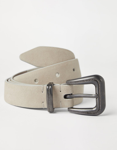 Brunello Cucinelli Suede calfskin belt outlook