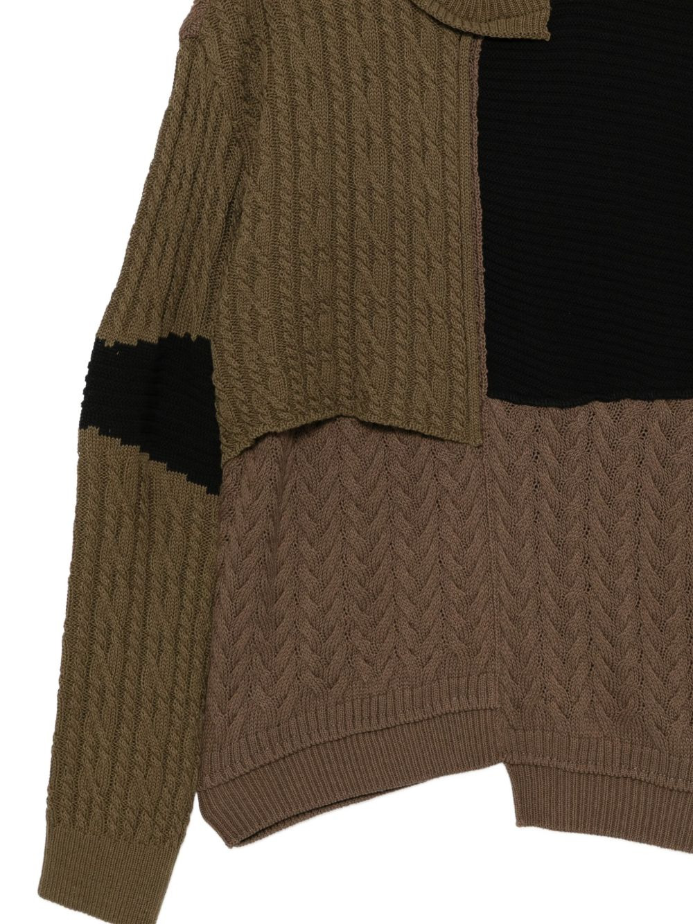 patchwork asymmetric jumper - 3